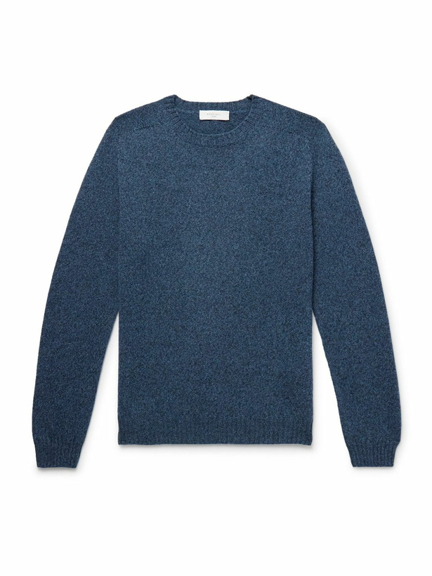 Photo: Boglioli - Wool and Cashmere-Blend Sweater - Blue