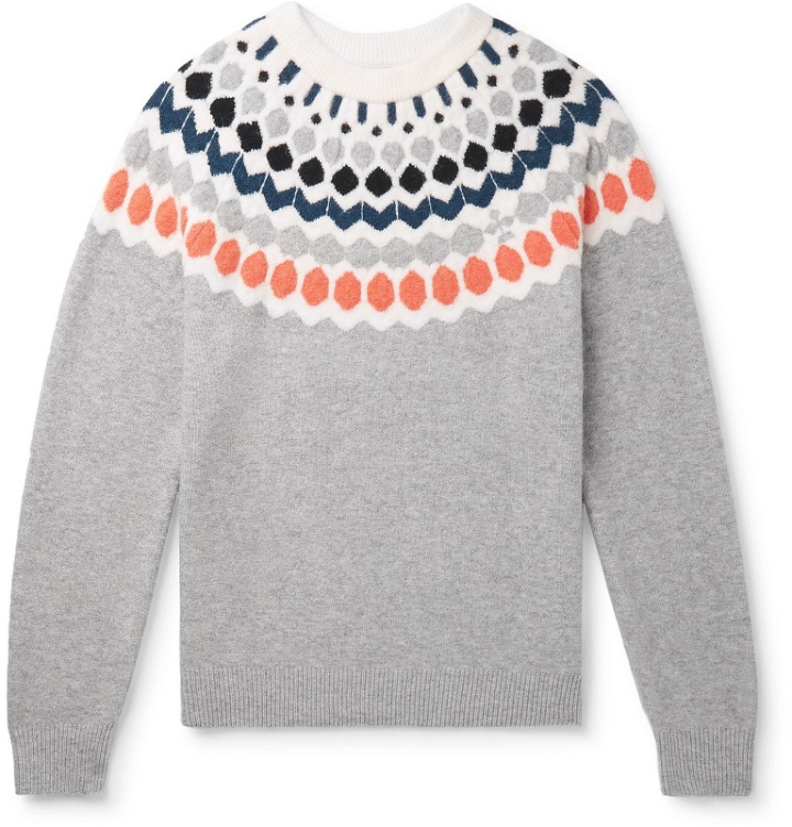 Photo: Club Monaco - Fair Isle Knitted Sweater - Gray