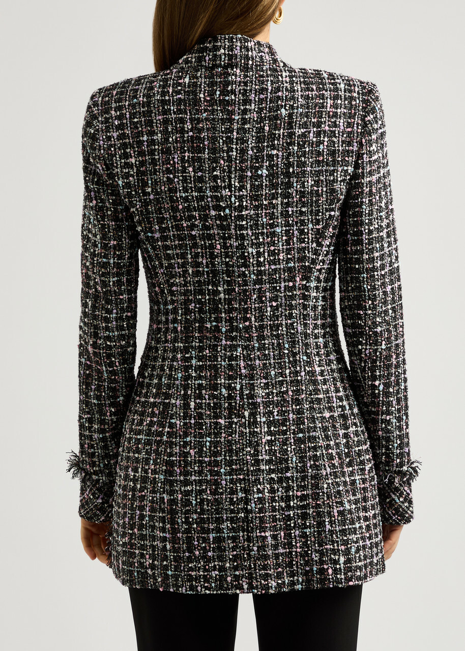 Balmain Metallic Bouclé Tweed Blazer Multicoloured 1