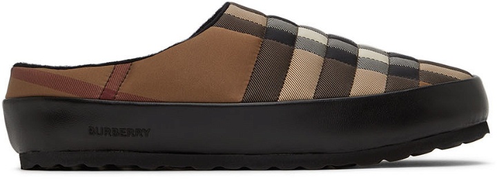Photo: Burberry Brown & Beige Northaven Check Slippers