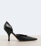 The Row Delfine leather pumps