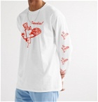 PARADISE - 99 Cent Pizza Printed Cotton-Jersey T-Shirt - White
