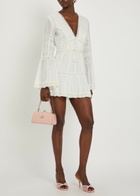 Loveshackfancy Kinsale Lace-trim Cotton Mini Dress White