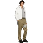 Thom Browne White Quilted Four Bar Jacket