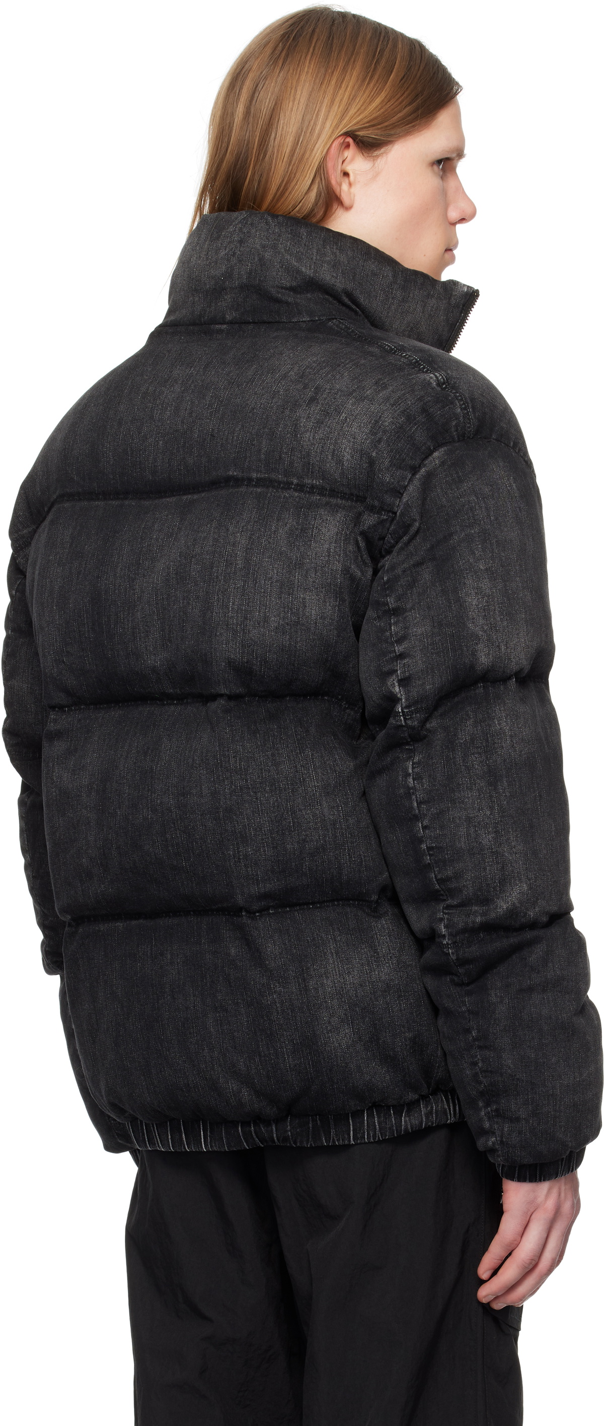 【DIESEL】w-mons Puffer Jacket ダウンジャケット Men's Padded vest in faded denim | Blue | Diesel