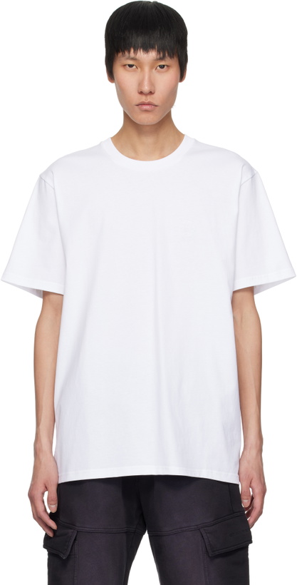 Photo: 1017 ALYX 9SM White Embroidered Logo T-shirt