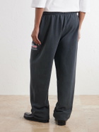 Willy Chavarria - Wide-Leg Printed Cotton-Jersey Sweatpants - Gray