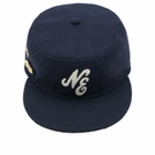 New Era Heritage Logo Chainstitched Wool Pillbox Cap in Navy 