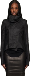 Rick Owens Black Temple Naska Leather Jacket
