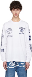 Billionaire Boys Club White Multi Graphic Long Sleeve T-Shirt