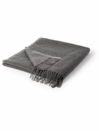 Brunello Cucinelli - Fringed Two-Tone Cashmere Travel Blanket