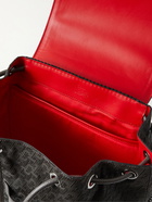 CHRISTIAN LOUBOUTIN - Explorafunk Leather-Trimmed Logo-Jacquard Coated-Canvas Backpack