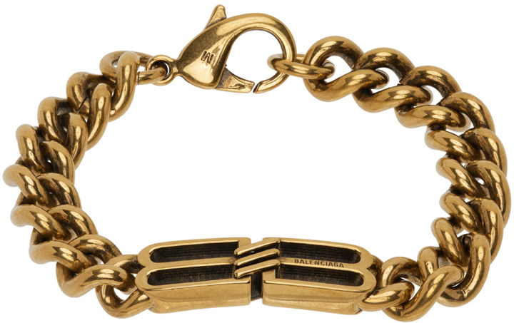 Photo: Balenciaga Gold BB Icon Bracelet