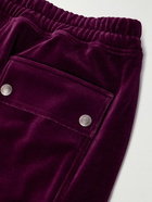 TOM FORD - Straight-Leg Cotton-Blend Velour Track Pants - Purple