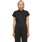 Pleats Please Issey Miyake Black Short Sleeve Shirt
