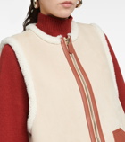 Chloe - Leather-trimmed shearling vest