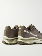 Salomon - XT4-OG Rubber-Trimmed Mesh Sneakers - Brown