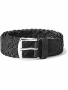 Loro Piana - Asavelt 4cm Braided Suede Belt - Black
