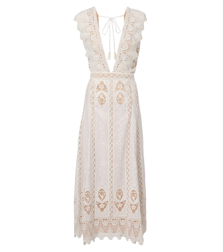 Photo: Johanna Ortiz Embroidered crochet midi dress
