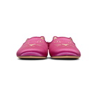 Charlotte Olympia Pink Satin Kitty Slippers