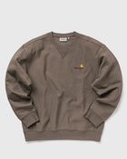 Carhartt Wip American Script Sweat Brown - Mens - Sweatshirts