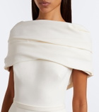 Safiyaa Loura peplum crêpe gown