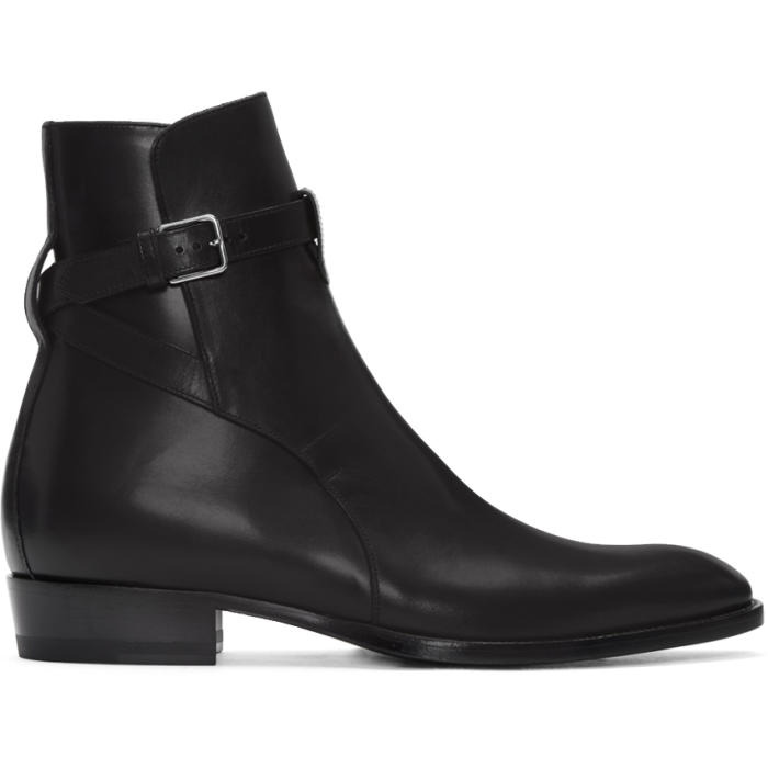 Photo: Saint Laurent Black Wyatt Jodhpur Boots