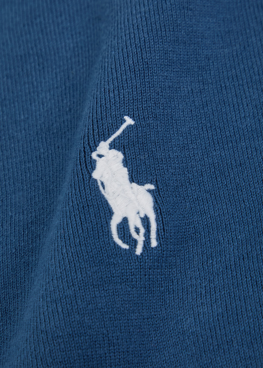 Polo Ralph Lauren Logo-embroidered Cotton Scarf - Blue - One Size