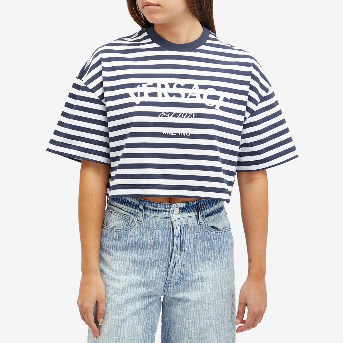 Tシャツ・カットソー VERSACE STRIPED T-SHIRT Striped t-shirt