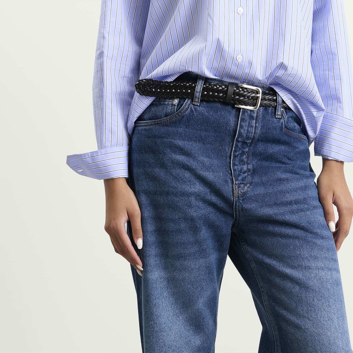 Studio Nicholson Women's Denjo Wide Leg Jeans in Worn Wash Indigo