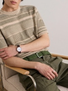 Mr P. - 3.5 Braided Suede Belt - Green