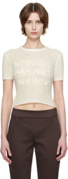 Staud Off-White 'Ducks In A Row' T-Shirt