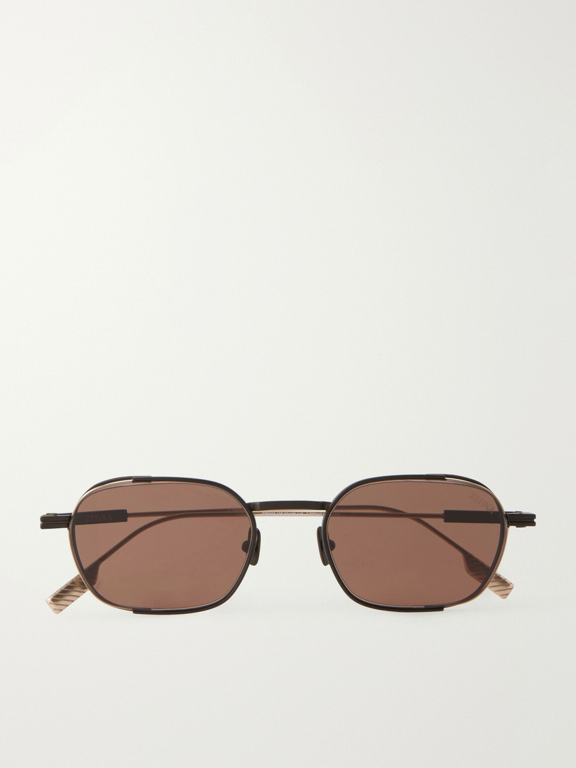 Zegna - Round-Frame Titanium Sunglasses