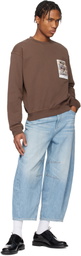 Helmut Lang Brown Brooklyn Postcard Sweatshirt