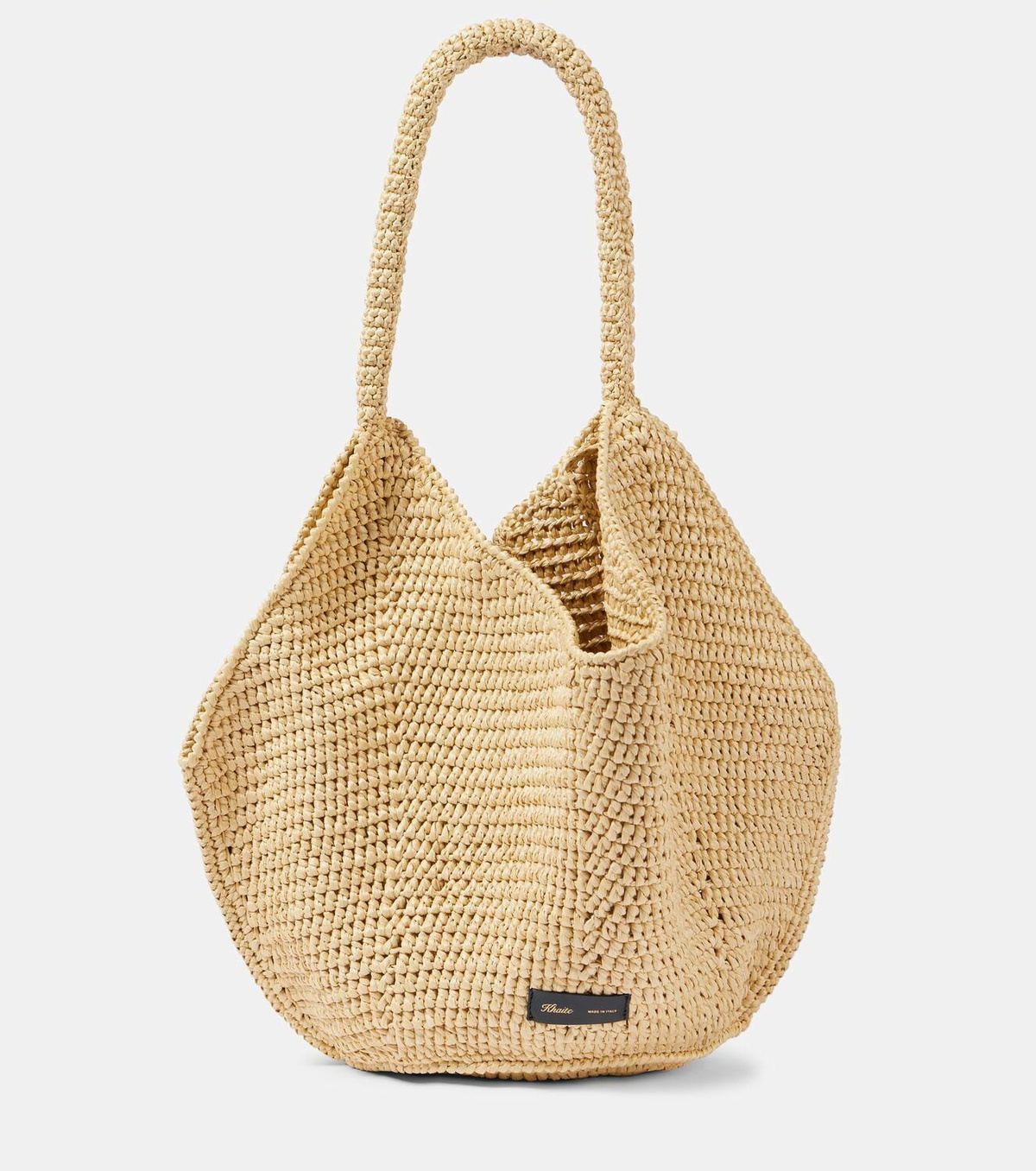Khaite Lotus Medium raffia tote bag