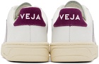 VEJA White & Purple V-12 Sneakers