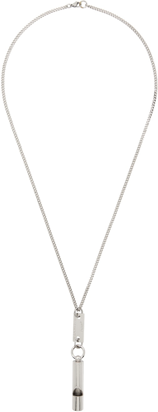 IN GOLD WE TRUST PARIS Silver Whistle Necklace