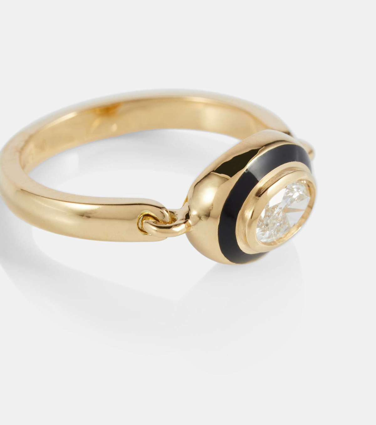 Melissa Kaye Lenox Reign 18kt gold ring with diamonds