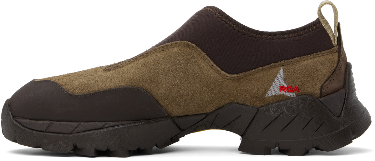 ROA Brown Slip On Sneakers