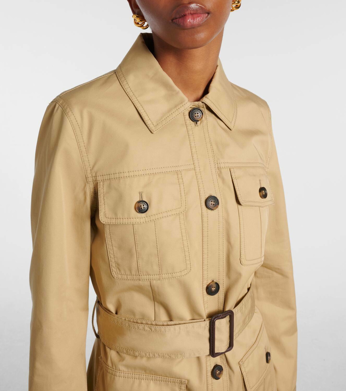 Nili Lotan Mila belted cotton jacket