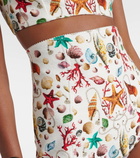 Dolce&Gabbana Capri printed high-rise shorts