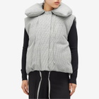 Jil Sander Women's Down Vest in Grey Scale