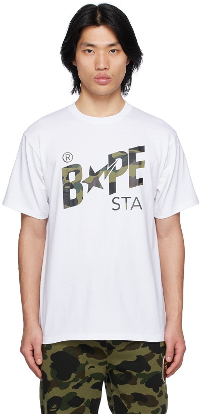 Photo: BAPE White Camo STA T-Shirt