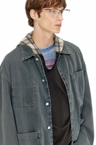 Diesel Utility-style jacket in coloured denim - Denim Jackets - Unisex - Grey
