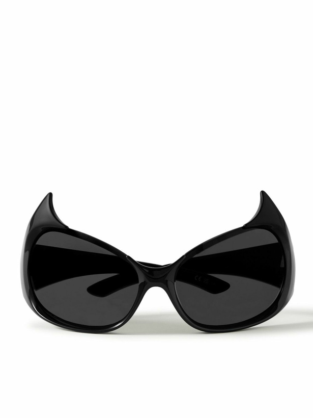 Photo: Balenciaga - Gotham Oval-Frame Acetate Sunglasses