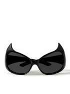 Balenciaga - Gotham Oval-Frame Acetate Sunglasses