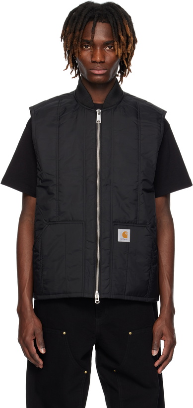 Photo: Carhartt Work In Progress Black Lachlan Liner Vest