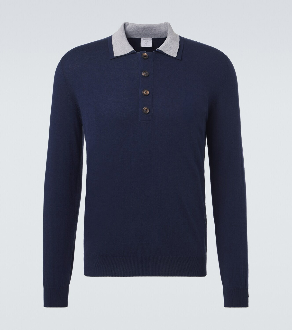 Eleventy Cotton and cashmere polo sweater