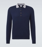 Eleventy Cotton and cashmere polo sweater