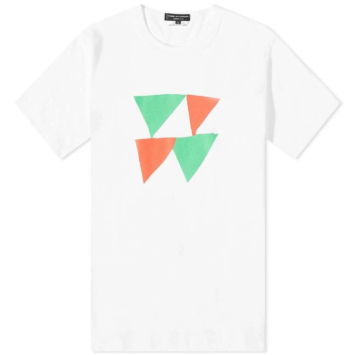 Photo: Comme des Garçons Homme Plus Men's Triangle Print T-Shirt in White